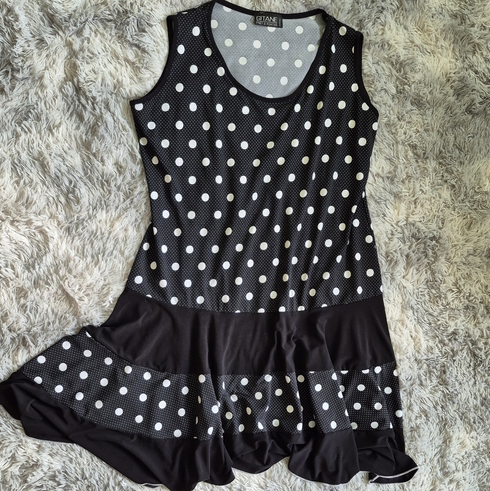 Black and White Polka Dot Kids Dress